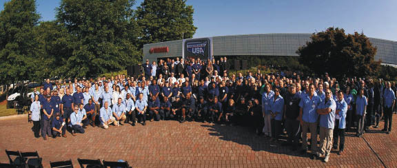 Yamaha crew at Newnan factory