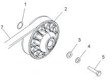RZR secondary clutch with its associated mounting hardware