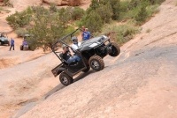 The Tip-Over Challenge on the Hells Revenge trail near Moab, UT.