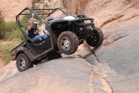 The Tip-Over Challenge on the Hells Revenge trail near Moab, UT.